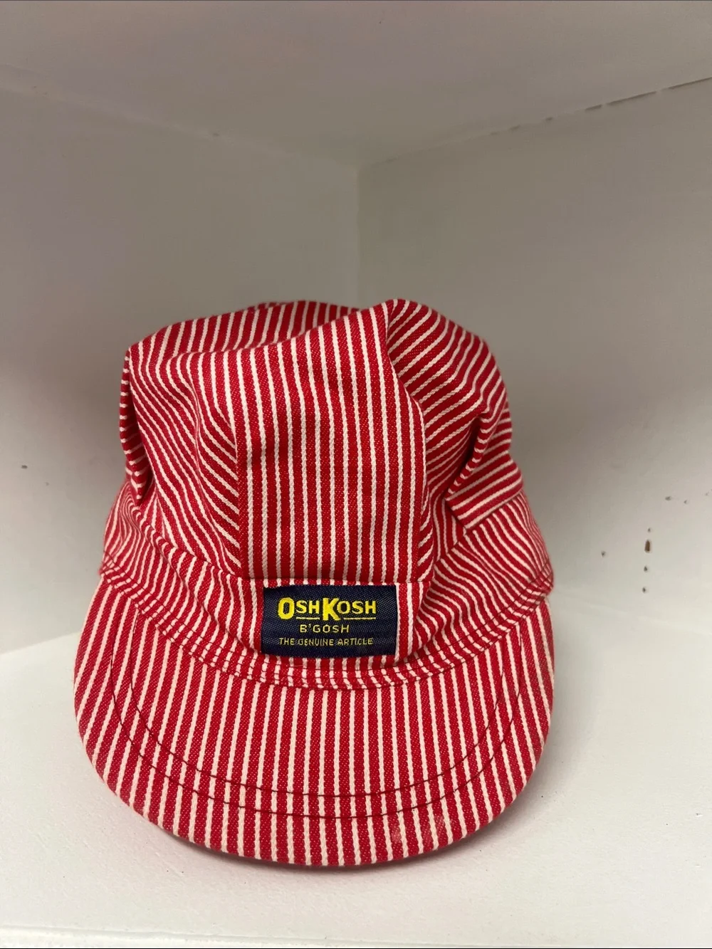 OshKosh B'gosh Red and White Striped Kids Cap